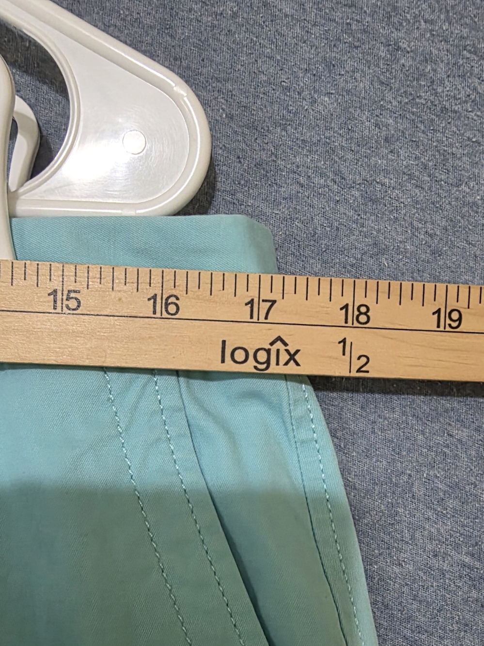 Talbots Mint Blue Straight-Leg Cropped Pants - Picture 3 of 8